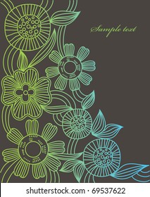cute floral background. vector illustration