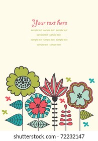 cute floral background. vector illustration