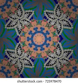 Cute floral background. Vector illustration. Beautiful fabric pattern. Seamless pattern in small flower.