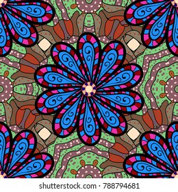 Cute floral background. Vector illustration. Beautiful fabric pattern. Seamless pattern in small flower.
