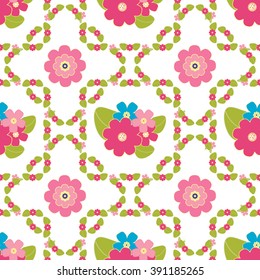 Cute floral background, vector pattern with forget-me-not flowers. Seamless vector floral pattern for cushion, pillow, bandanna, silk kerchief or shawl fabric print. Texture for clothes, bedclothes