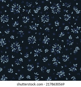 Fondo florido y cuidado. Patrón vectorial sin fisuras con flores de color. Diseño de patrones de superficie botánica vintage. Papel de fondo de escritorio