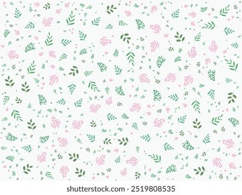Lindo Vector de fondo floral, impresión de flor de margarita blanca, Fondo de pantalla con garabatos al azar, patrón de repetición sin fisuras.