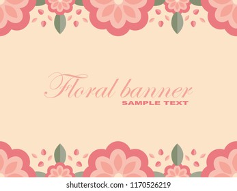 Cute floral banner with a text sample.