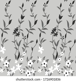 niedliches Muster an Blumenrahmen im Hintergrund