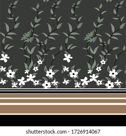 diseño de borde floral lindo en el fondo