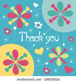 cute floral card design. vector illustration