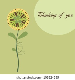 cute floral card design. vector illustration