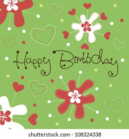 cute floral card design. vector illustration