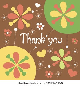 cute floral card design. vector illustration