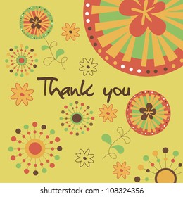 cute floral card design. vector illustration