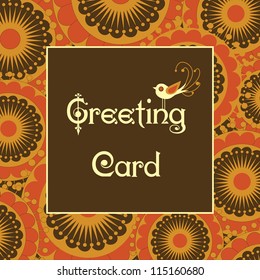 cute floral card design. vector illustration