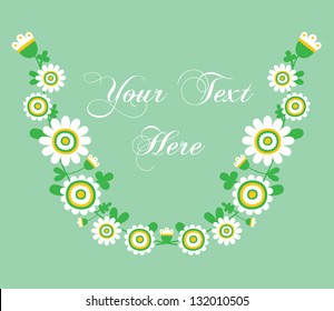 cute floral card design. vector illustration