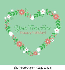 cute floral card design. vector illustration