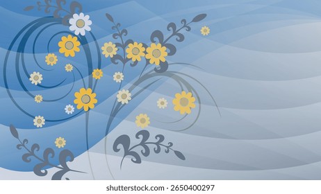 Cartão floral bonito. Uma excelente ilustração para publicidade, cartazes, cartões postais, cartões de visita, atributos corporativos e seus outros projetos. Vetor.
