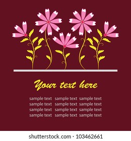 cute floral card. vector