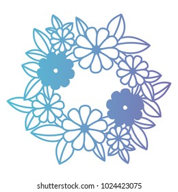 cute floral crown decoration icon