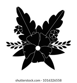 cute floral decoration icon