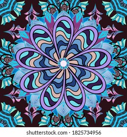 Elementos florales finos. Diseño de elementos de flores planas. Color Spring Theme Color patrón de fondo sin fisuras. Patrón de tela sin costura Patrón de tela de moda. Ilustración vectorial.