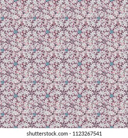 Cute floral elements. Seamless pattern Fashionable fabric pattern. Flat Flower Elements Design. Colour Spring Theme seamless pattern Background. Vector illustration.