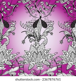 Frische Blumenelemente. Vektorgrafik nahtloses Muster Modische Stoffmuster. FarbSpring Thema nahtlose Muster Hintergrund. Flaches Blumendesign.