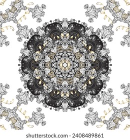 Cute floral elements. vector illustration seamless pattern Fashionable fabric pattern. Colour Spring Theme seamless pattern Background. Flat Flower Elements Design.