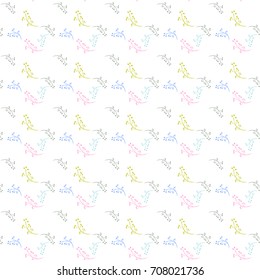 Cute floral and Flower seamless pattern with leaves, element for design, vector illustration