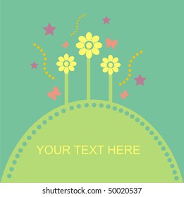 cute floral frame