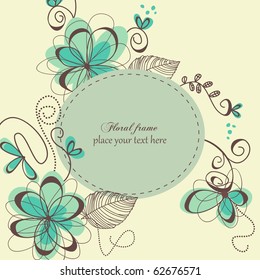 Cute floral frame