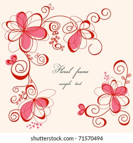 Cute floral frame