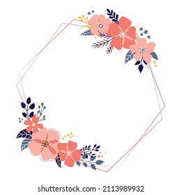 cute floral frame with abstract leaves and flowers for templates, invitations, posters, prints, cards, etc. EPS 10