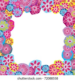 Cute floral frame for children