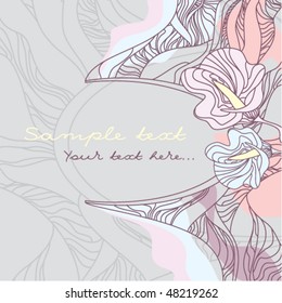 Cute floral frame with free place for your text