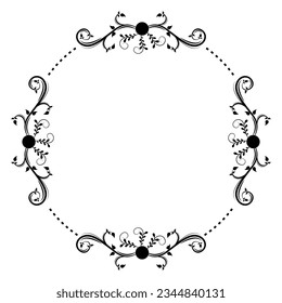 cute floral frame shape illustration design