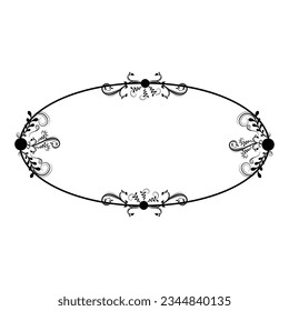 cute floral frame shape illustration design