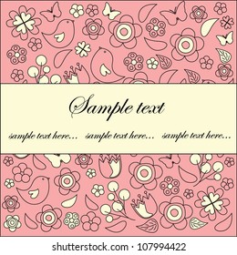cute floral greeting card