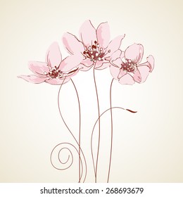 Cute floral greeting card