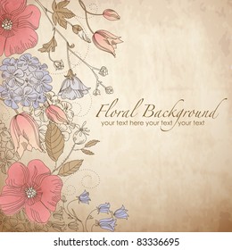 Cute floral greeting card