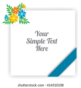 Cute floral label tag 