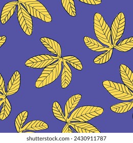 Lindo diseño sin costuras de hojas florales