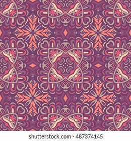 cute  floral ornamental texture vector seamless pattern