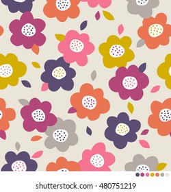 Cute floral pattern background
