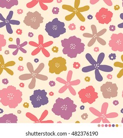 Cute floral pattern background