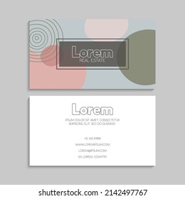 Cute Floral pattern Business card name card Design Template