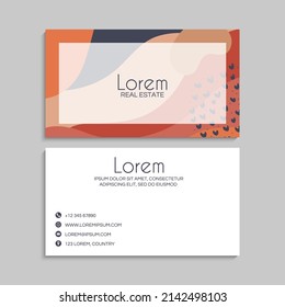 Cute Floral pattern Business card name card Design Template