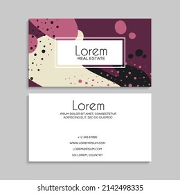 Cute Floral pattern Business card name card Design Template