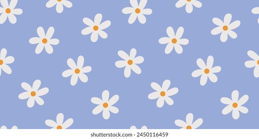 Cute floral pattern with daisies