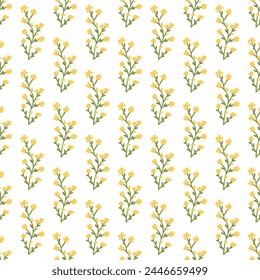 Lindo patrón floral en las flores. Textura de Vector sin costuras. Plantilla elegante para estampados de moda. Fondo blanco.