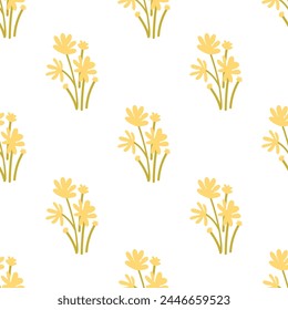 Lindo patrón floral en las flores. Textura de Vector sin costuras. Plantilla elegante para estampados de moda. Fondo blanco.