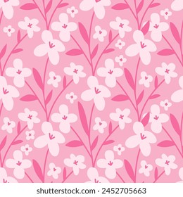 Cute floral pattern in the flowers. Seamless vector texture. Elegant template for fashion prints.